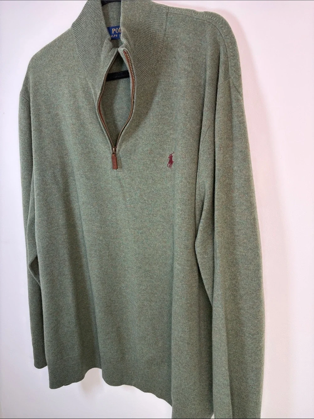 Polo Ralph Lauren Merino wool Half-Zip Mock Neck Sweater - 3XB